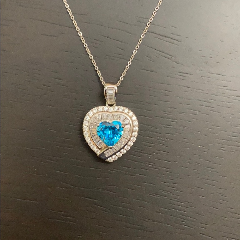 Blue Heart Necklace
